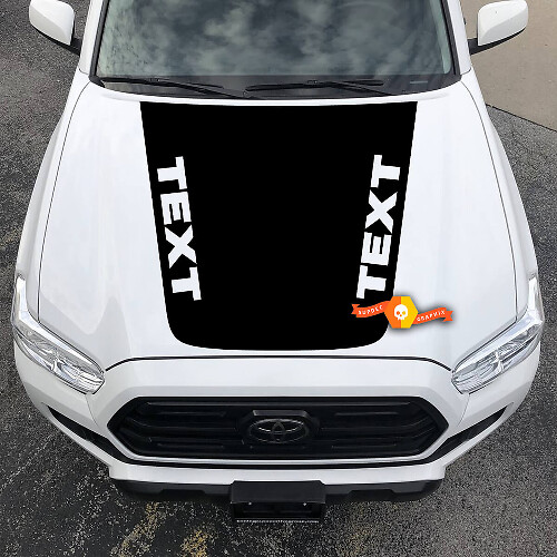 Vinilo adhesivo para capó con texto personalizado para Toyota Tacoma 2016-2021