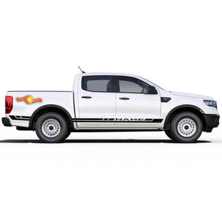 2019 2020 2021 Ford Ranger Calcomanías RAPID Side Door Body Stripes Vinilo Graphics Kit
