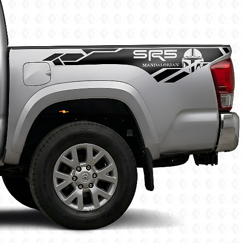Calcomanías de vinilo laterales traseras estilo Mandaloriano SR5 para Toyota Tacoma
