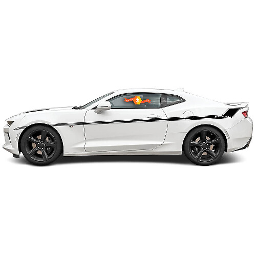 Chevy Camaro 2016 2017 ZL1 SS RS Lado Estilo clásico Estilo de gráficos de rayas
