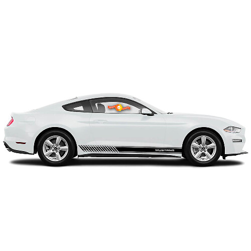 Calcomanías de vinilo con franjas laterales estilo racing para Musclecar Mustang 2005-2020