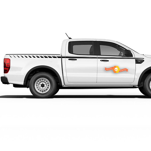 Calcomanías adhesivas de rayas para Ford Ranger 2019, kit de acento gráfico de vinilo para carrocería lateral UPROAR
