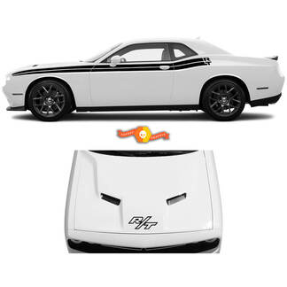 Kit de rayas laterales de estilo clásico para Dodge Challenger Stripes 2008-2021
