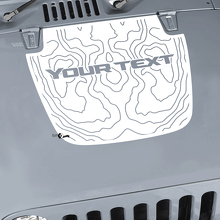 Kit de gráficos de Jeep Wrangler, pegatina adhesiva de vinilo, pegatina opaca para capó con mapa de contorno
 3