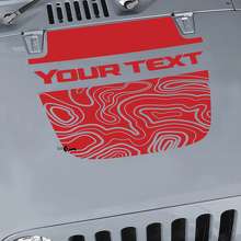 Jeep Wrangler Kit de gráficos Vinilo Wrap Pegatina Calcomanía Blackout Contour Map Hood estilo dividido Calcomanía adhesiva
 2