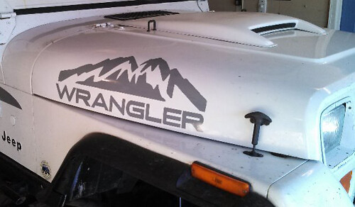 2 Jeep Wrangler Rubicon montañas CJ TJ YJ JK XJ vinilo pegatina #2