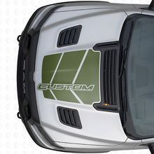 Adhesivo vinilo de gráfico personalizado de capó estroboscópico para Dodge Ram_3