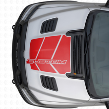 Adhesivo vinilo de gráfico personalizado de capó estroboscópico para Dodge Ram_4