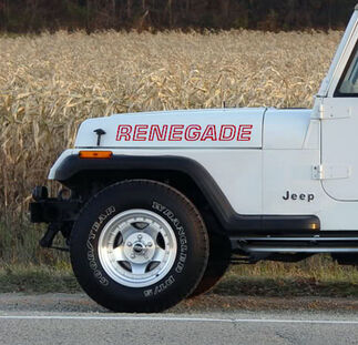 2 Renegade Jeep Wrangler Rubicon CJ TJ YJ JK XJ calcomanía #4