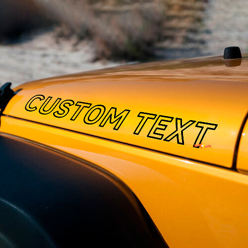 Vinilos de Letras Personalizadas para Capó de Jeep Wrangler