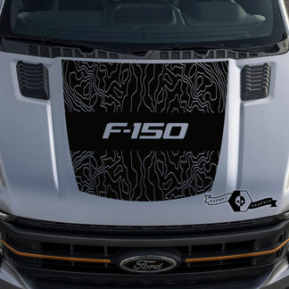 Nuevo Ford F-150 F150 Esquema Mapa capucha gráficos lateral raya calcomanía

