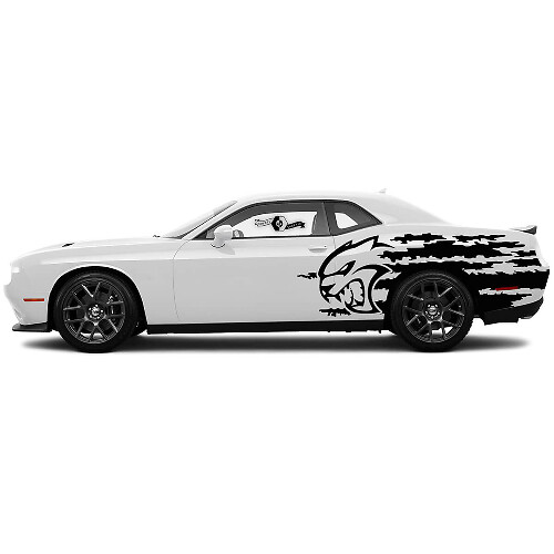Par de calcomanías Hellcat para Dodge Challenger Splash Side Vinyl Decals Stickers
