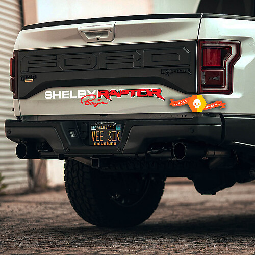 Ford F-150 Raptor Shelby Baja Edition logo calcomanía de gráficos de cama lateral
