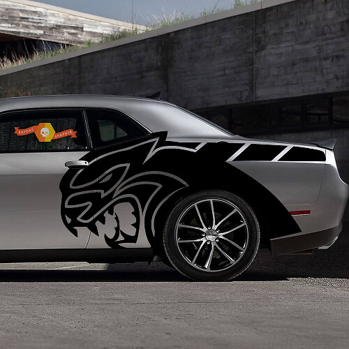 Par de calcomanías SRT Hellcat para Dodge Challenger Side Vinyl Decals Stickers

