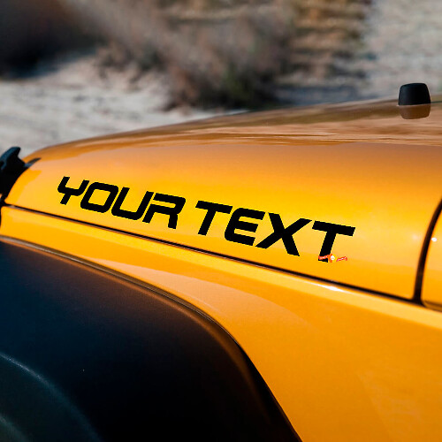 Juego de Vinilos de Texto Personalizado para Capó para Jeep Wrangler