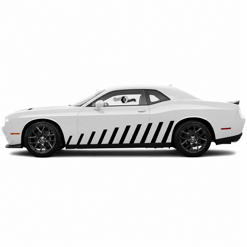 Juego de franjas inclinadas para portón Panel lateral vinilo adhesivo para Dodge Challenger