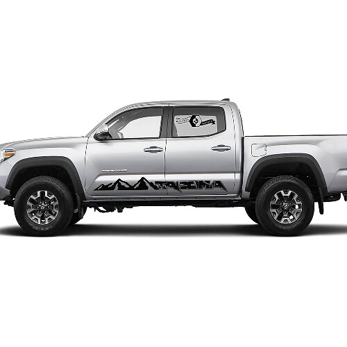 Par de rayas para Tacoma Side Rocker Mountains Raptor Style Panel pegatinas de vinilo para Toyota Tacoma
