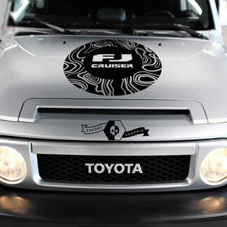 Nuevo Toyota FJ Cruiser Contour Map Hood Decal Sticker
