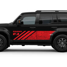 Mapa topográfico lateral FJ Cruiser Doors Stripe Decal Wrap Pegatina para Toyota FJ Cruiser
 2
