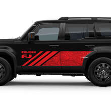Pegatina de Vinilo para Puerta Lateral con Estilo de Mapa Topográfico para Toyota FJ Cruiser_2