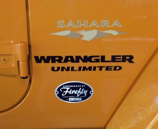2 Sahara Jeep Wrangler Unlimited CJ TJ YJ JK XJ calcomanía de vinilo