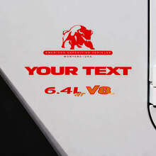 Kit de vinilo adhesivo con texto personalizado para Jeep Wrangler 6.4L V8 Bull_2