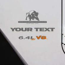 Kit de adhesivos de vinilo con texto personalizado para Jeep Wrangler 6.4L V8_3