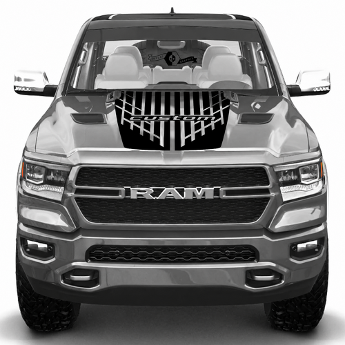 Vinilo personalizado con línea de flecha para capó de Dodge Ram
