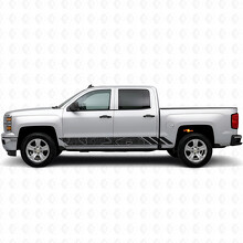 Vinilos de Rayas Topográficas para Puertas y Paneles Laterales para Chevrolet Silverado 1500 K2XX 2014-2019_2