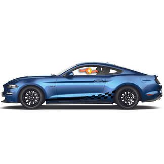 2 pegatinas adhesivas de vinilo para carrocería de rayas laterales para Ford Mustang 2015 2016 2017 2018

