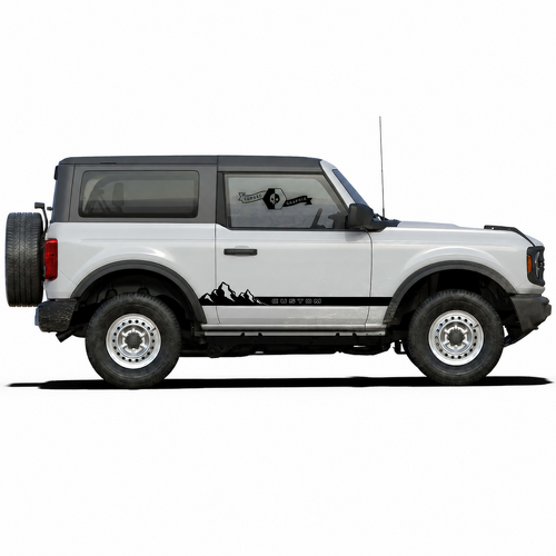 Juego de adhesivos de vinilo para paneles laterales CUSTOM Mountain Line para Ford Bronco