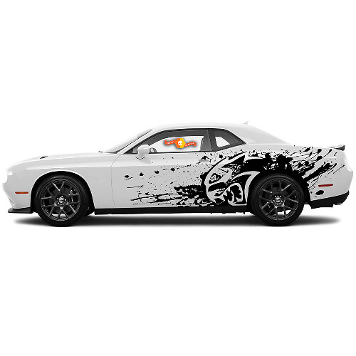 Kit de Vinilo Adhesivo Lateral con Gráfico Splash Hellcat para Dodge Challenger