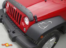 Adhesivo de vinilo Bigfoot Footprint para guardabarros de Jeep Wrangler_2