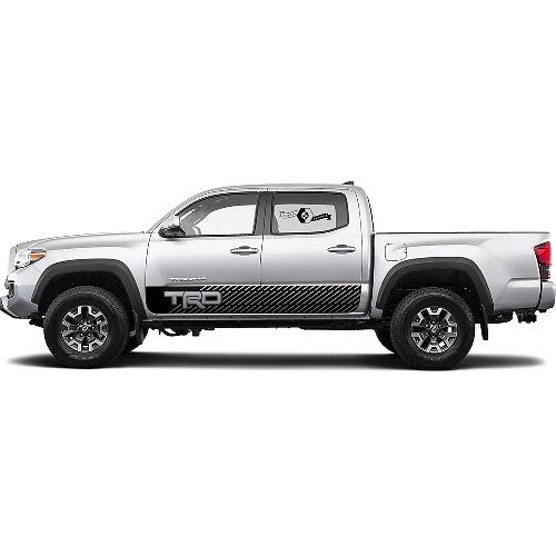 Calcomanías de vinilo TRD Off-Road Lines Rocker Panel BedSide Side adecuadas para Toyota Tacoma Tundra todos los años
