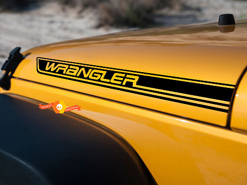 Juego de adhesivos de vinilo con letras para capó Wrangler para Jeep Wrangler