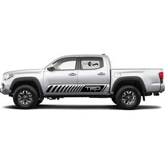 TRD off road deja Rocker Panel BedSide Side Vinyl Stickers Calcomanía para Toyota Tacoma Tundra todos los años 4
