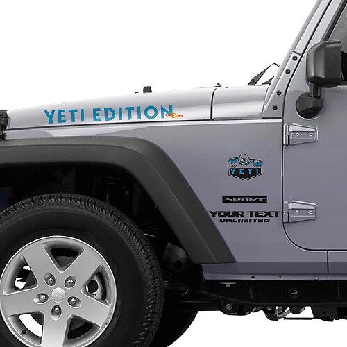 Kit de vinilos para capó y laterales edición Yeti para Jeep Wrangler