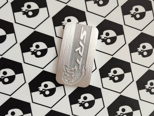 Emblema de placa de aluminio con supercargador estilo SRT