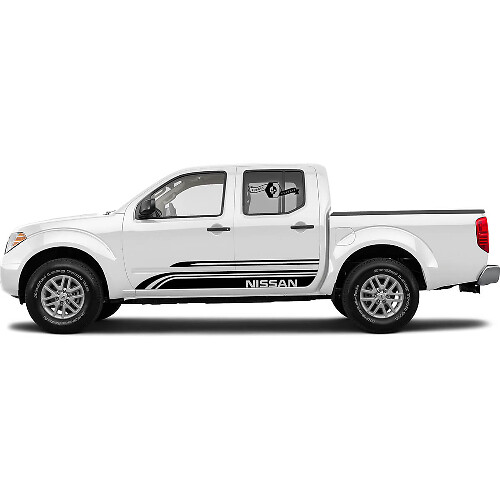 Kit de franja lateral de vinilo para Nissan Titan - Calcomanía Nissan Decal Strobe Line dividida - Franja lateral de panel lateral - Calcomanía de franja lateral
