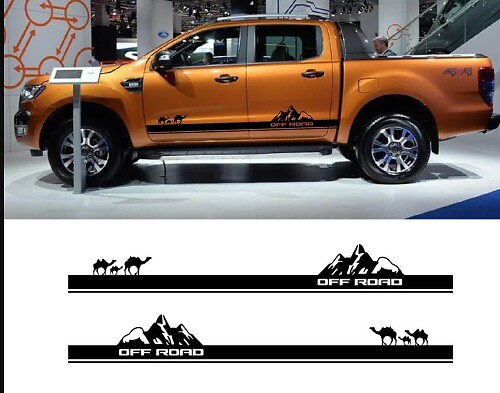 Calcomanías de vinilo TRD off road Mountains Doors Sahara desert Side que se ajustan a Toyota Tacoma Tundra de todos los años

