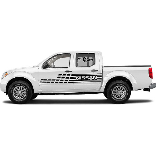 Juego de calcomanías laterales de vinilo con franjas a cuadros para Nissan Titan Frontier