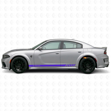 Vinilo adhesivo con franjas laterales personalizadas de carreras para Dodge Charger Eléctrico_2