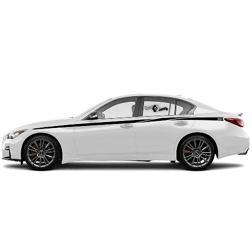  Kit de Calcomanías Laterales con Rayas de Marca para Infiniti Q50 Q60