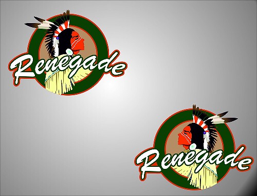 2 RENEGADE logotipo izquierdo/derecho Jeep Wrangler calcomanías adhesivas de vinilo