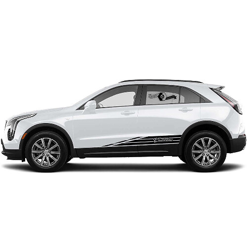 Nueva calcomanía para panel lateral con triple línea para Cadillac XT4