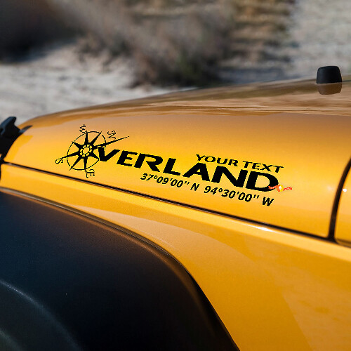 Vinilo adhesivo personalizado para capó Overland para Jeep Rubicon