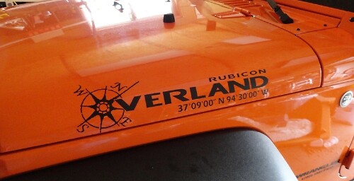 2 Calcomanías de capó de montaña Jeep Overland Rubicon
