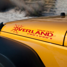 Vinilo adhesivo personalizado para capó Overland para Jeep Rubicon_2