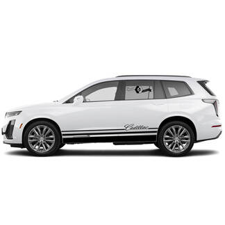 2 New Decal Door Up Classic Sticker Lines Stripe wide para Cadillac XT6
