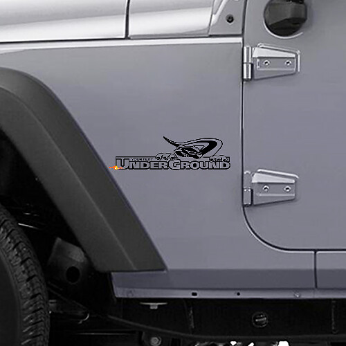 Vinilo lateral personalizado para Jeep Wrangler subterráneo